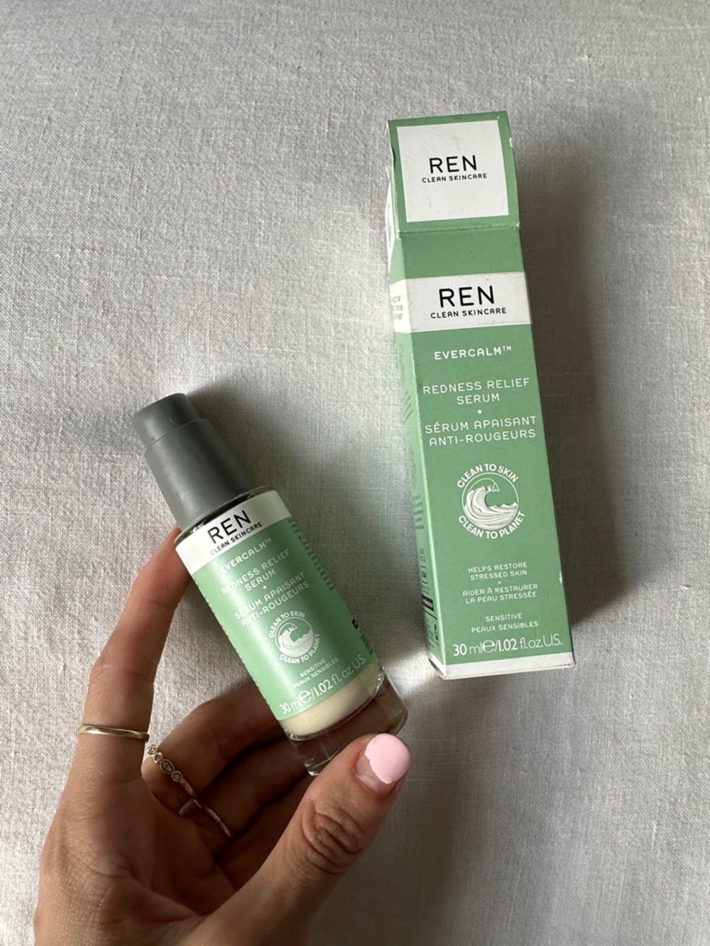 REN Evercalm Redness Relief Serum - Soothing Green Serum